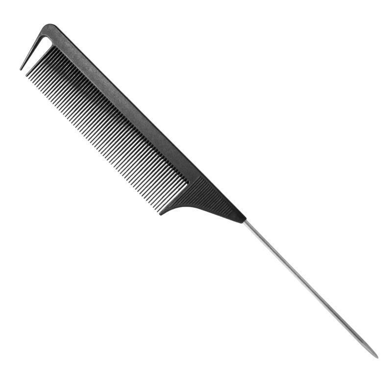 PEINE CARBONO CON COLA METAL