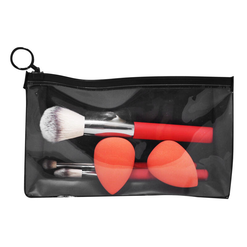 SET MAQUILLAJE BASICO (3 BROCHAS + 2 CISNES) ROJO