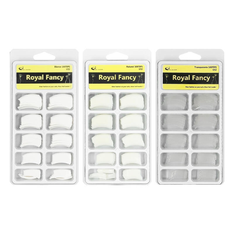 UÑAS-TIPS MEDIANOS X 100 U. BLANCAS/NATURAL/TRANSP