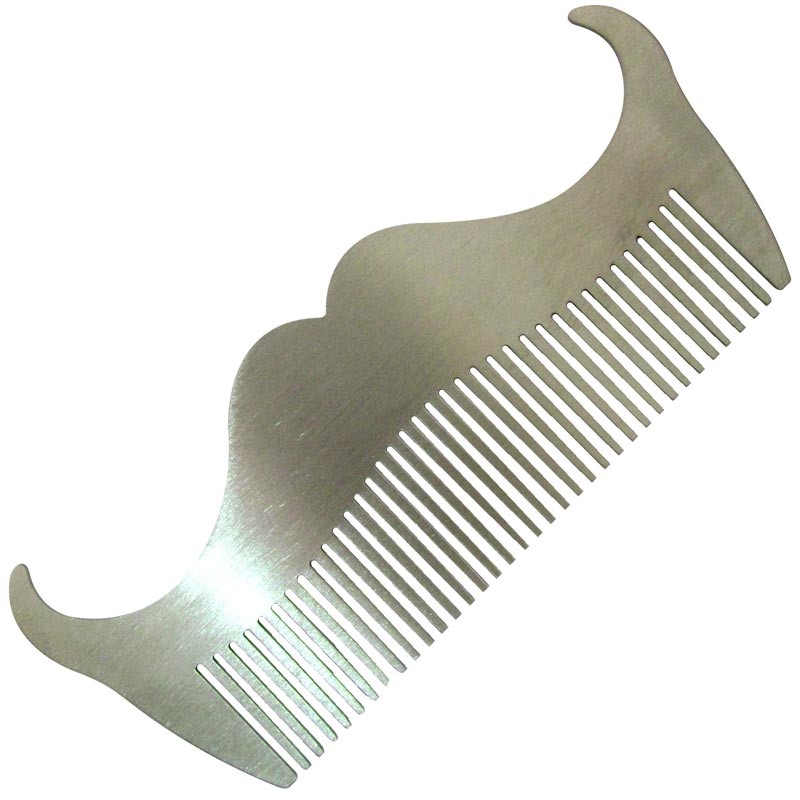 PEINE PARA BARBA METAL (BIGOTE)