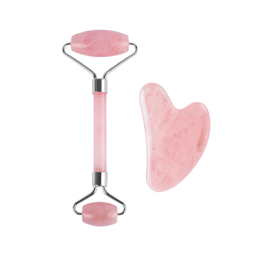 DUGA SET RODILLO MASAJ. FACIAL + GUA SHA DE CUARZO