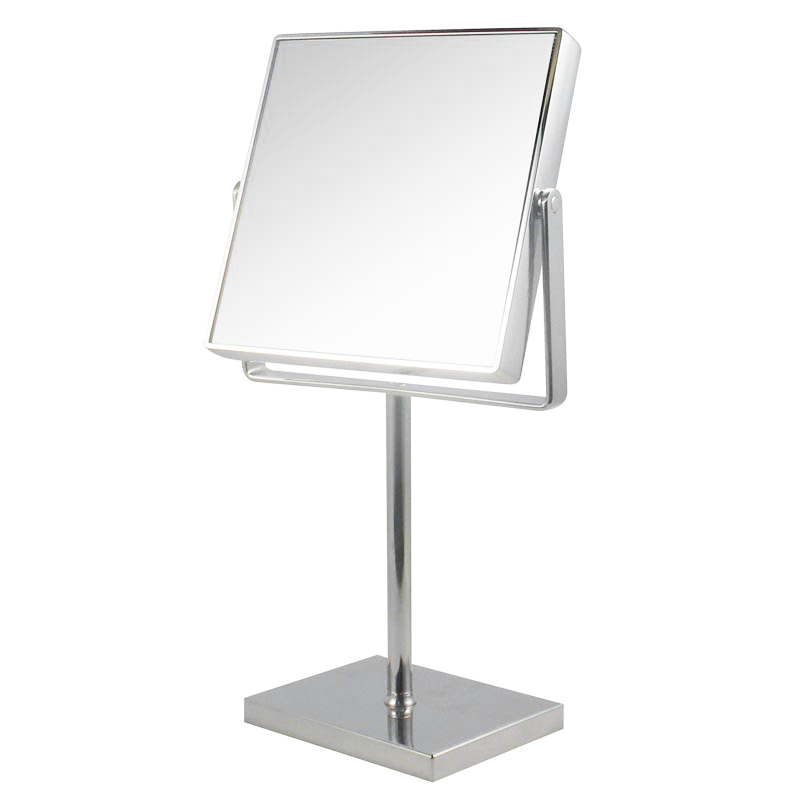 ESPEJO DE METAL C/PIE CUADRADO 5X.