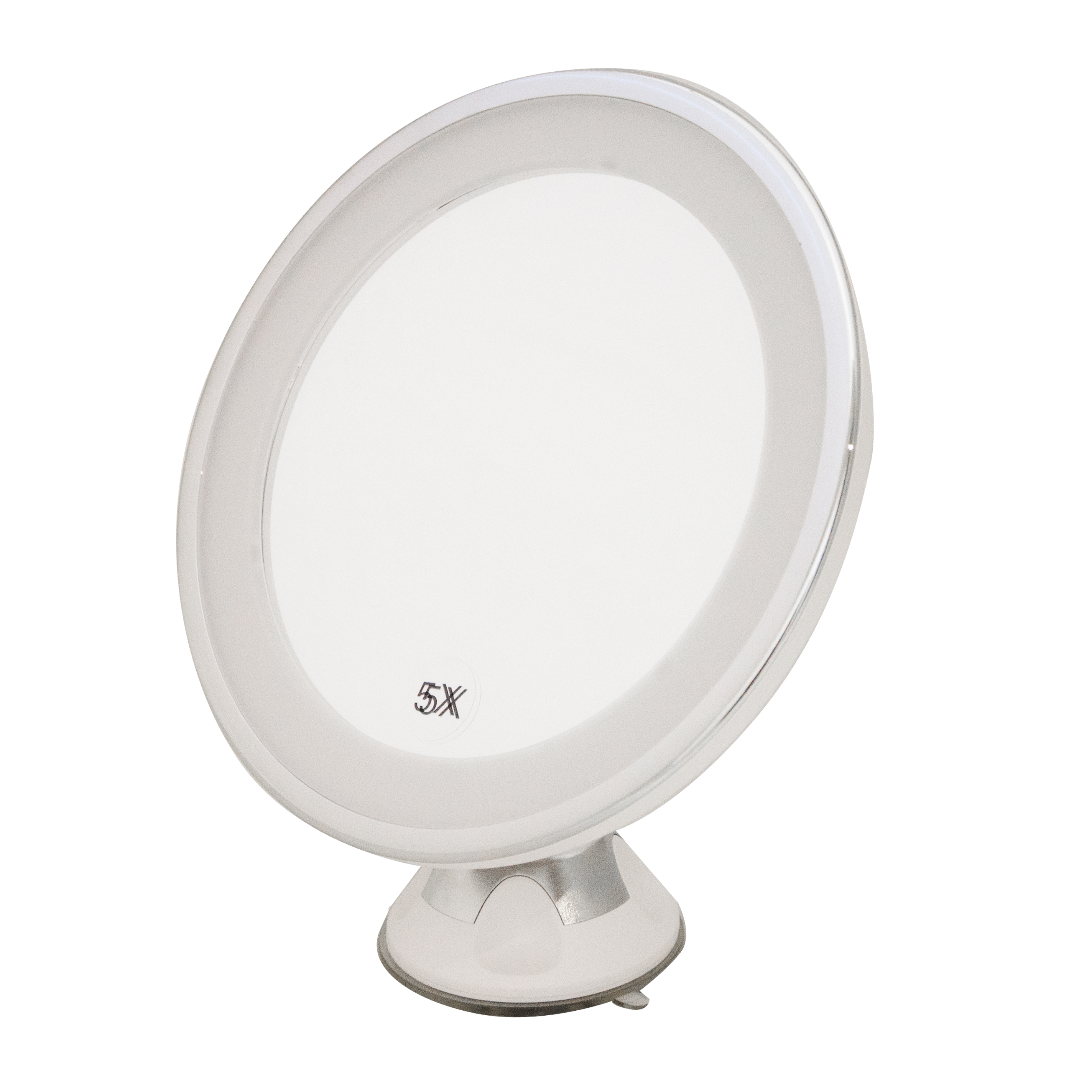 ESPEJO LED 18 CM CON SOPAPA BLANCO