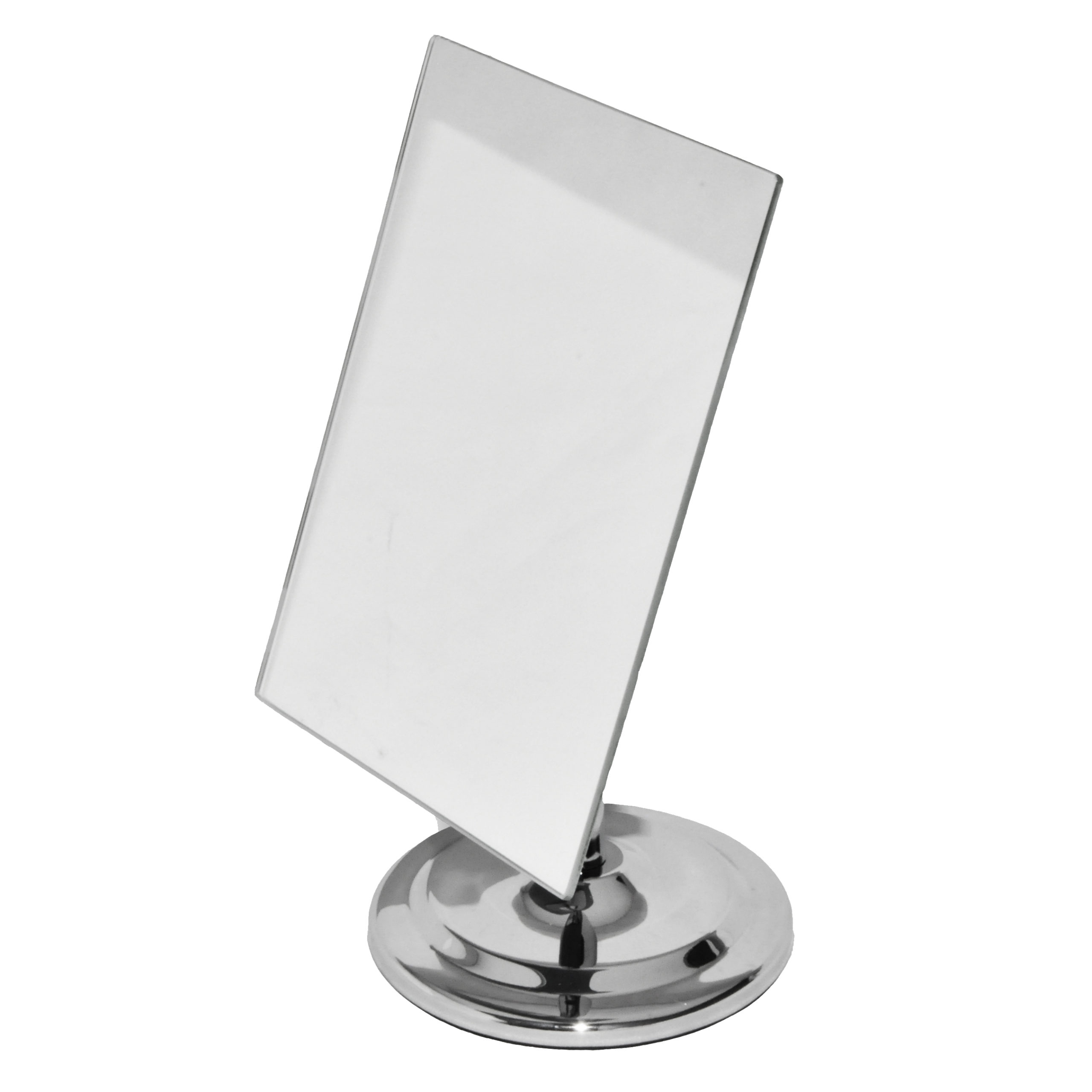 ESPEJO METAL C/PIE RECTANGULAR (24 CM ALTO)