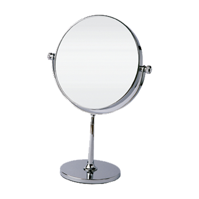 ESPEJO METAL REDONDO C/PIE 5 X 17CM