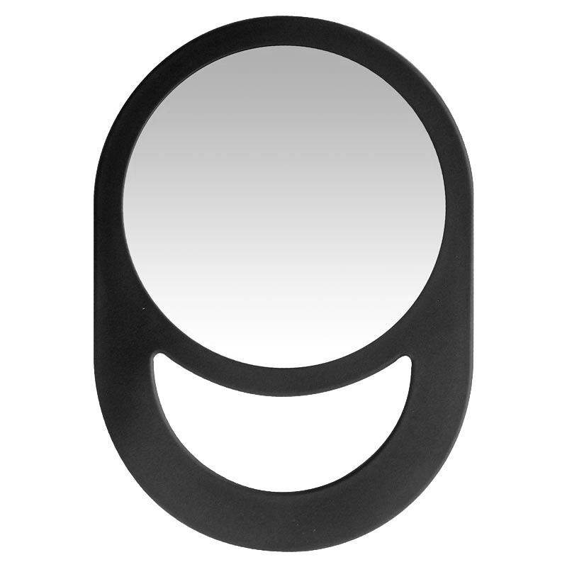 ESPEJO REDONDO C/MANGO NEGRO