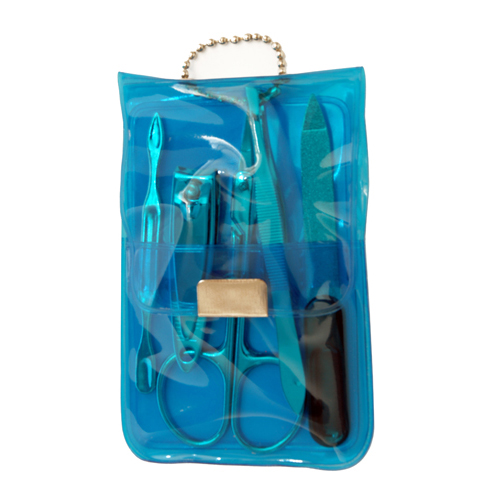 NECESER TRANSP. X 5 PZAS. (AZUL)