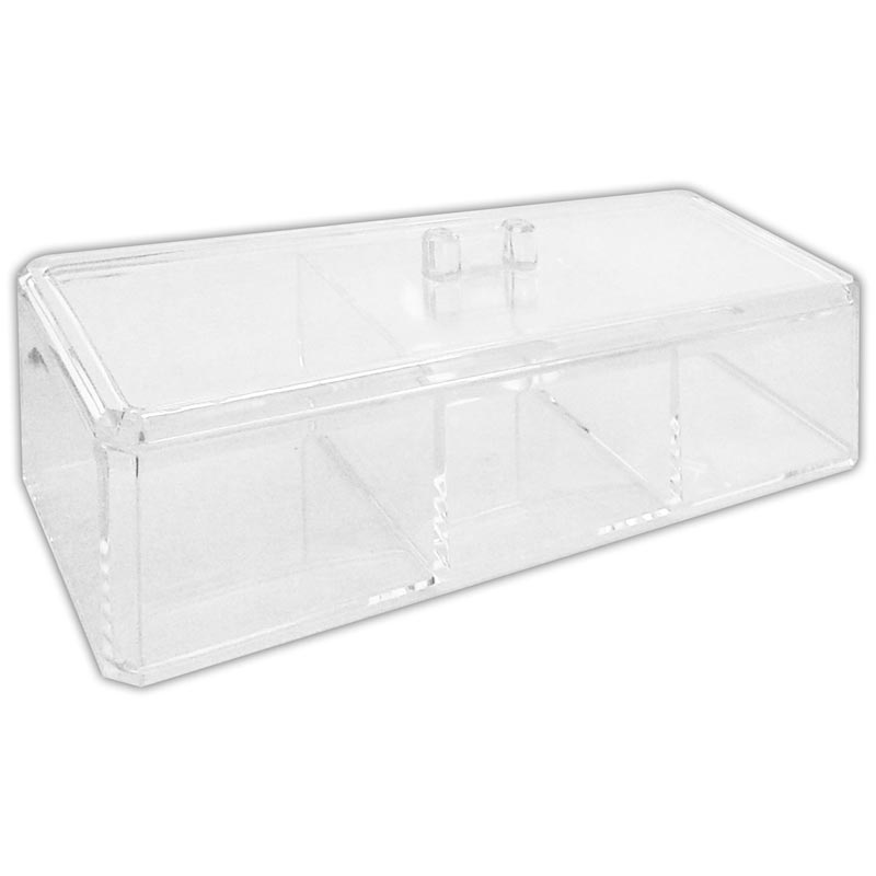 ORGANIZADOR ACRILICO CAJA 3 DIVISIONES.