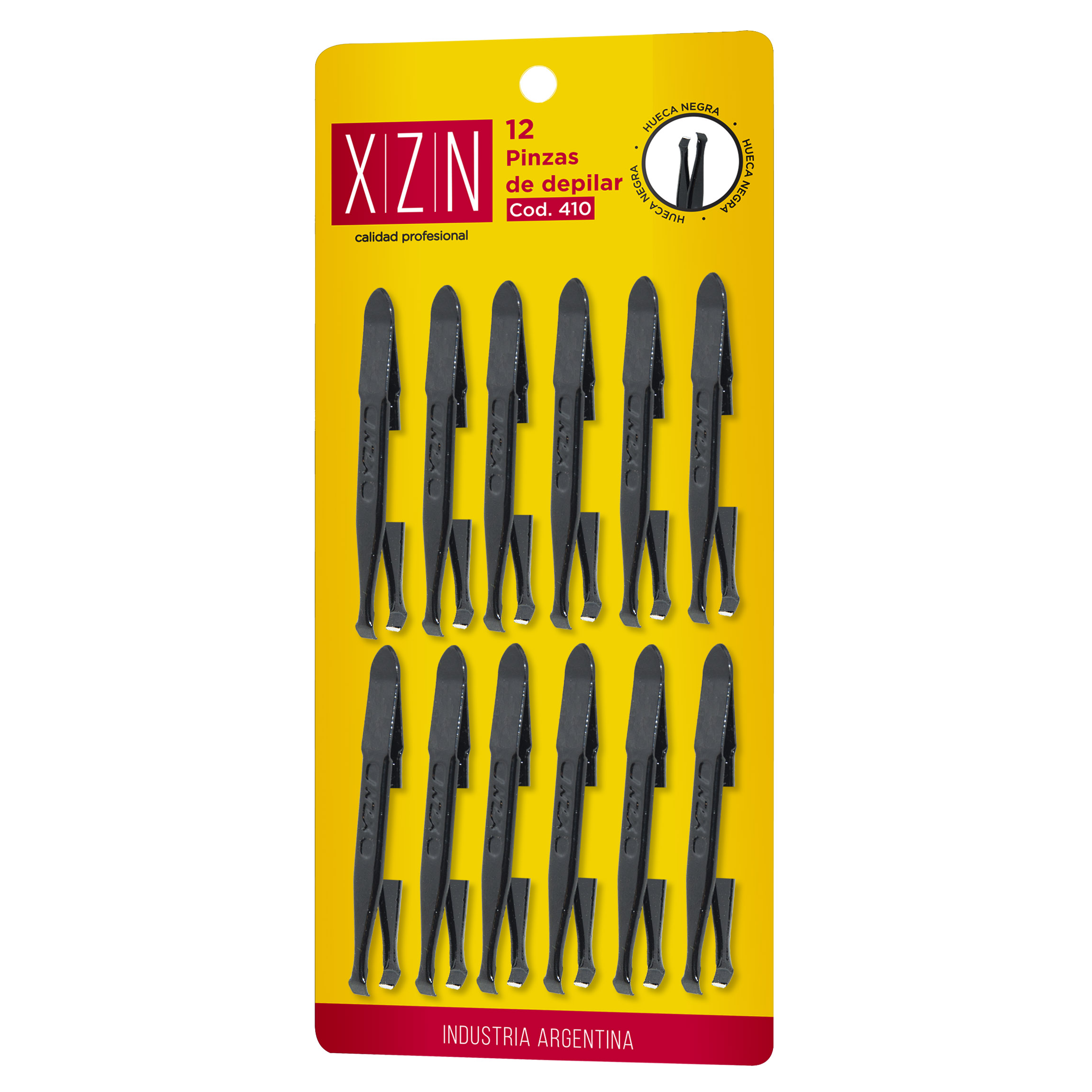 XZN PINZA P/DEP. HUECA NEGRA X 12 U