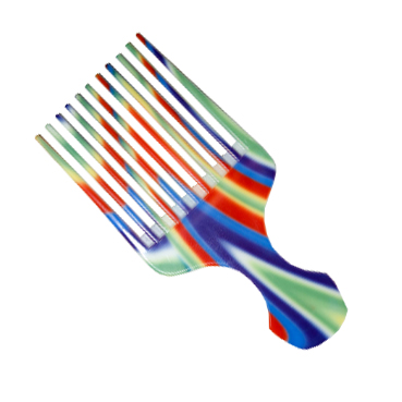 PEINE AFRO ANCHO DECORADO