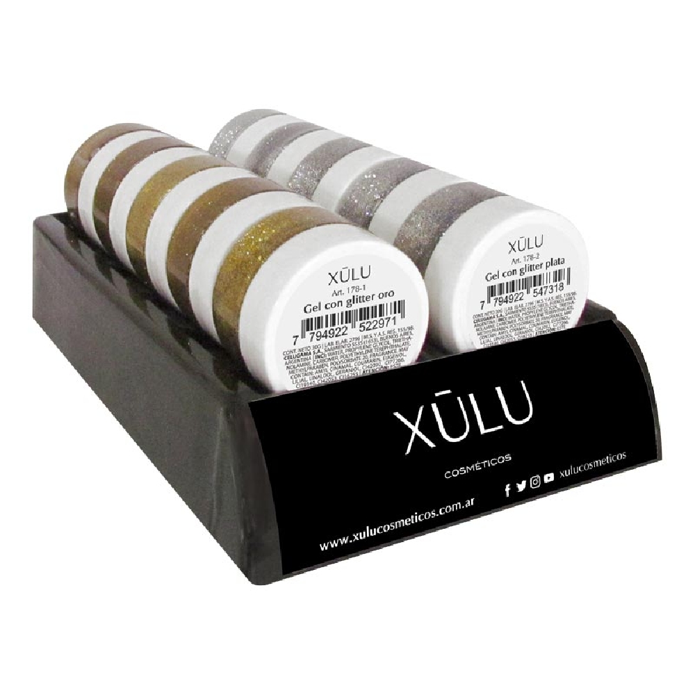 XULU BJA. GEL CORPORAL C/GLITTER X 10