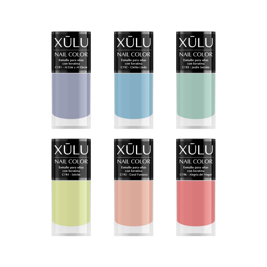 XULU EXH. PASTEL POP ESMALTE NAIL COLOR X 48