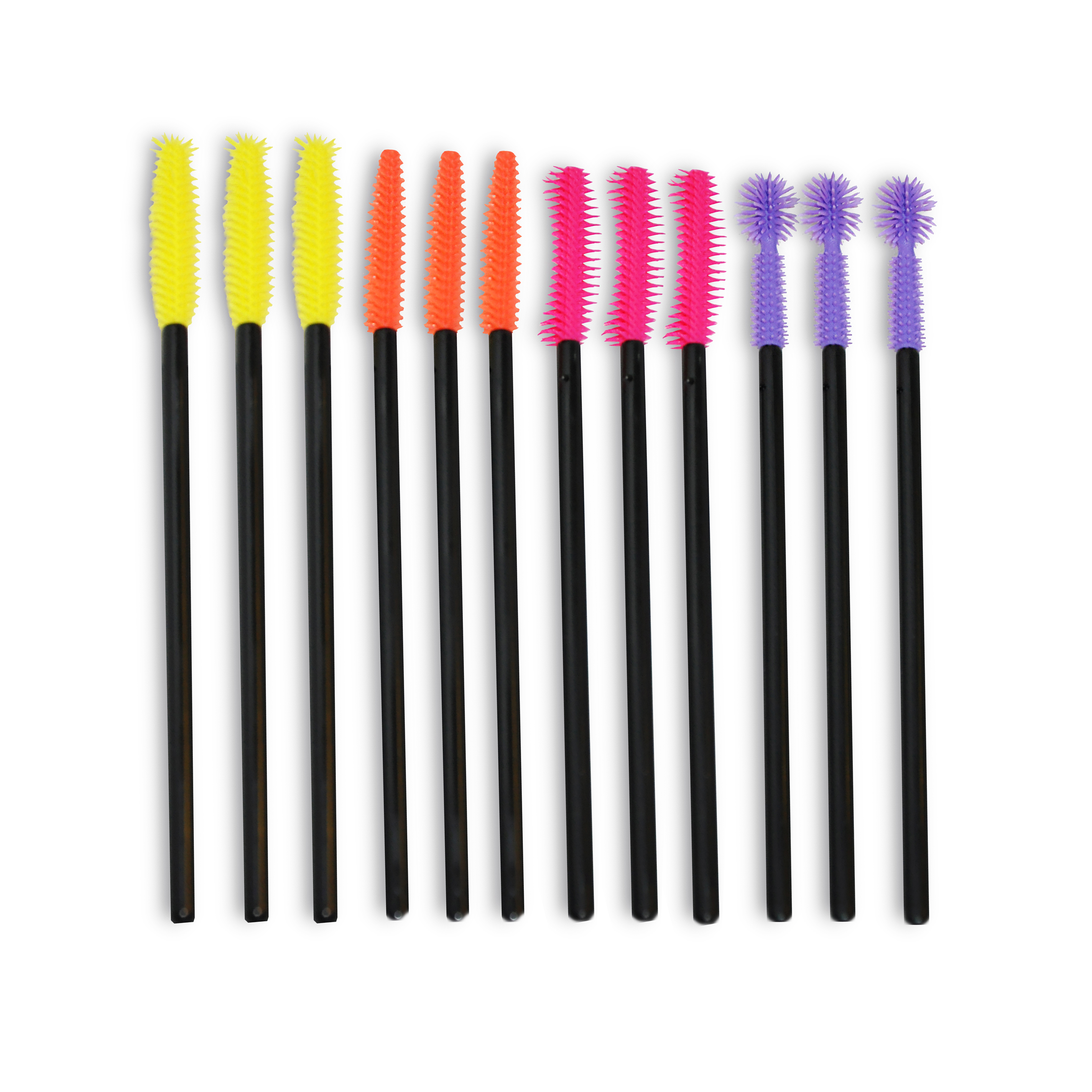 PINCELES DE SILICONA CIRULARES PARA PESTAÑAS X 12