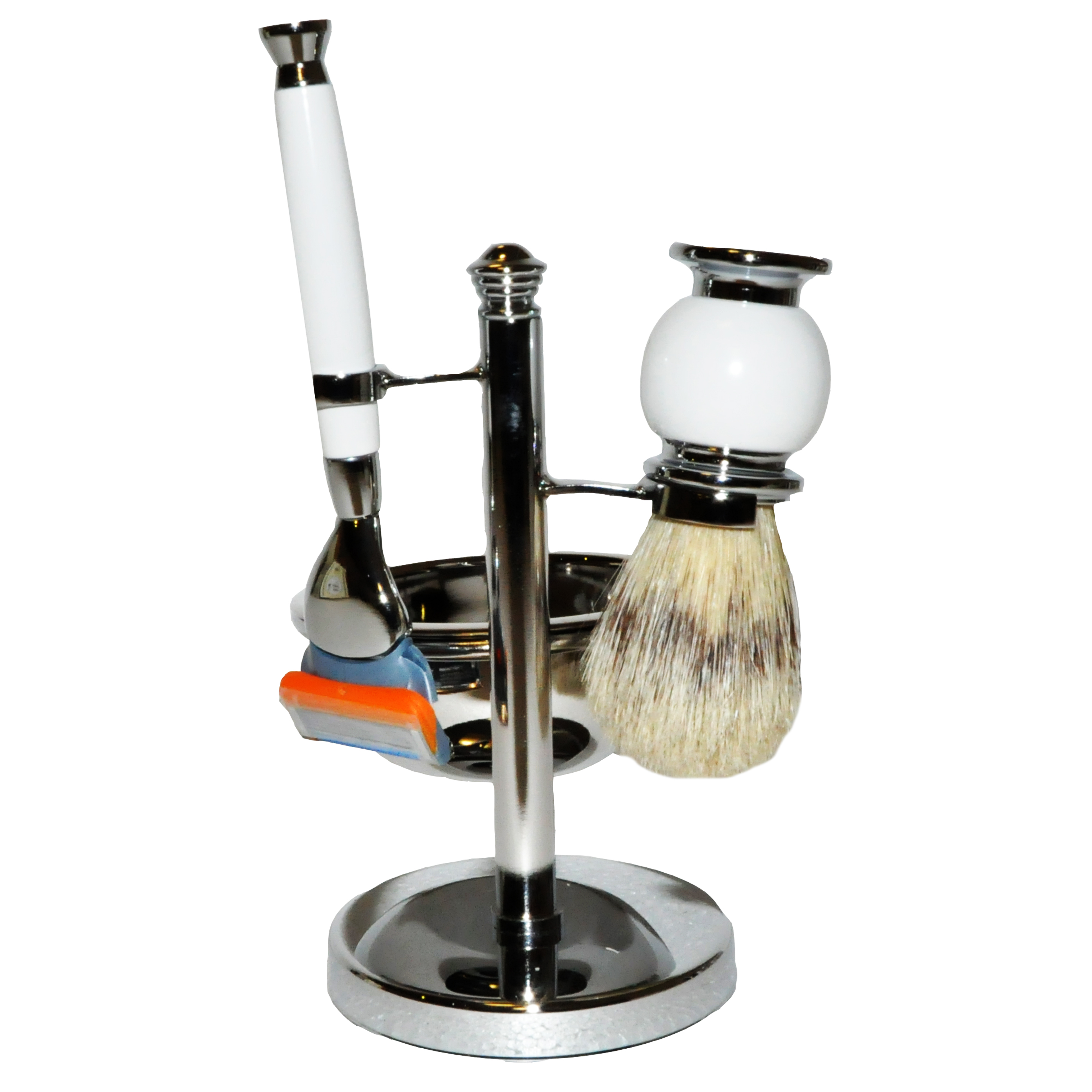 SET DE BROCHAS BARBERIA (BROCHA BLANCA)