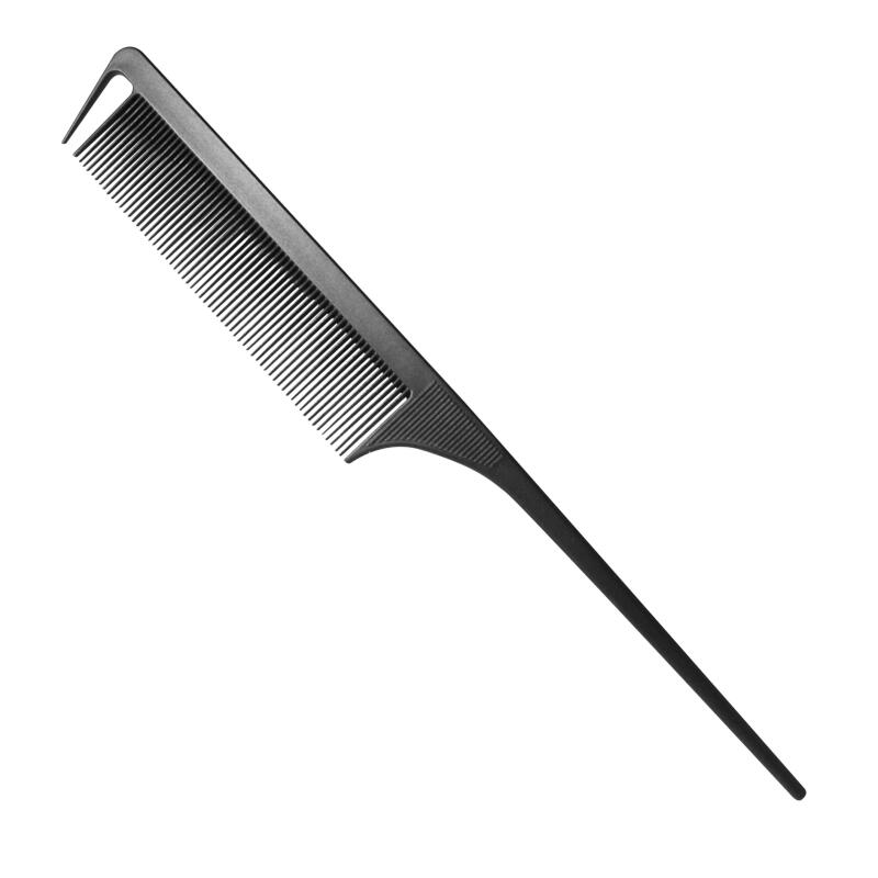 PEINE CARBONO C/COLA C/SEPARADOR MECHA