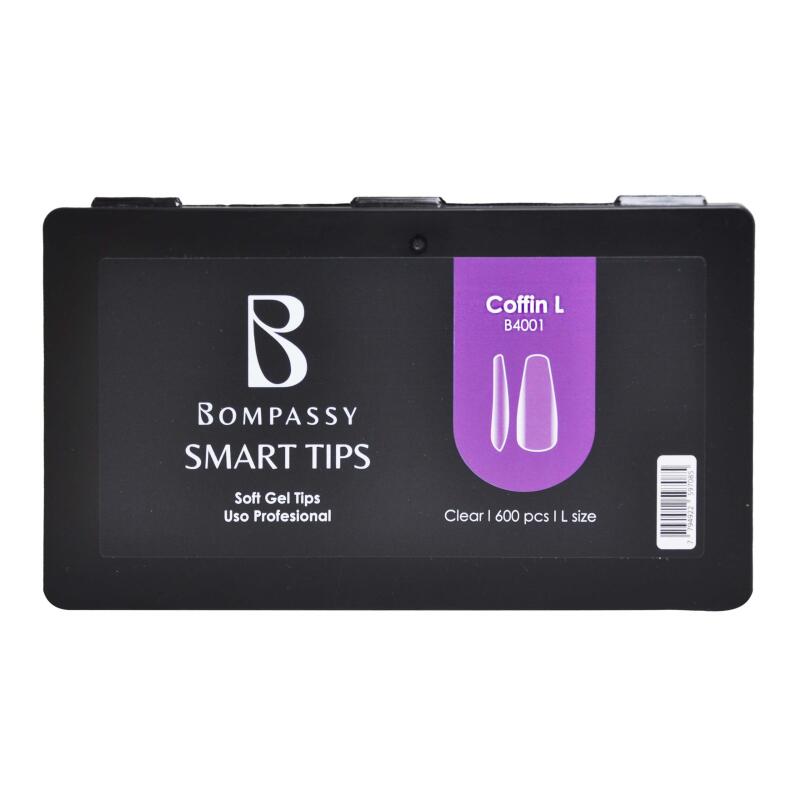 BOMPASSY SOFT NAIL GEL TIPS COFFIN L X 600