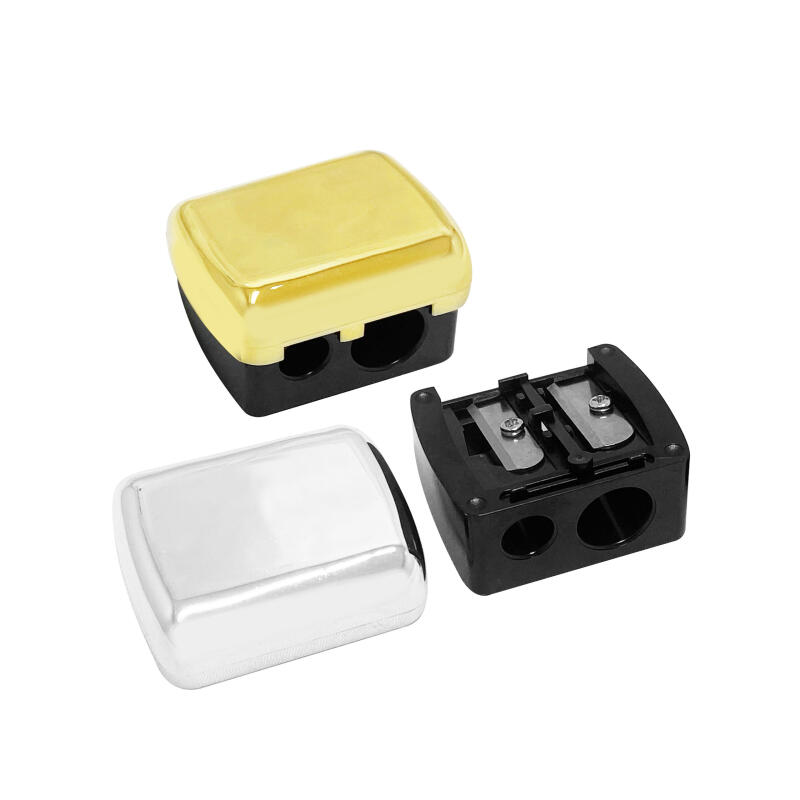 SACAPUNTAS DOBLE DORADO/PLATEADO