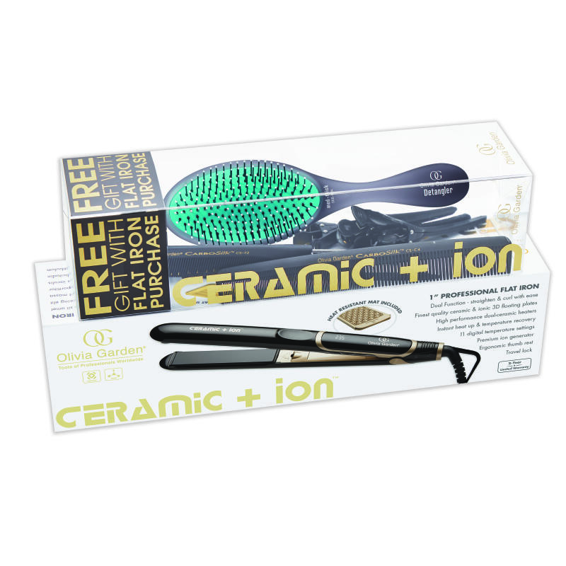O.G. PLANCHA CERAMIC ION + KIT REGALO