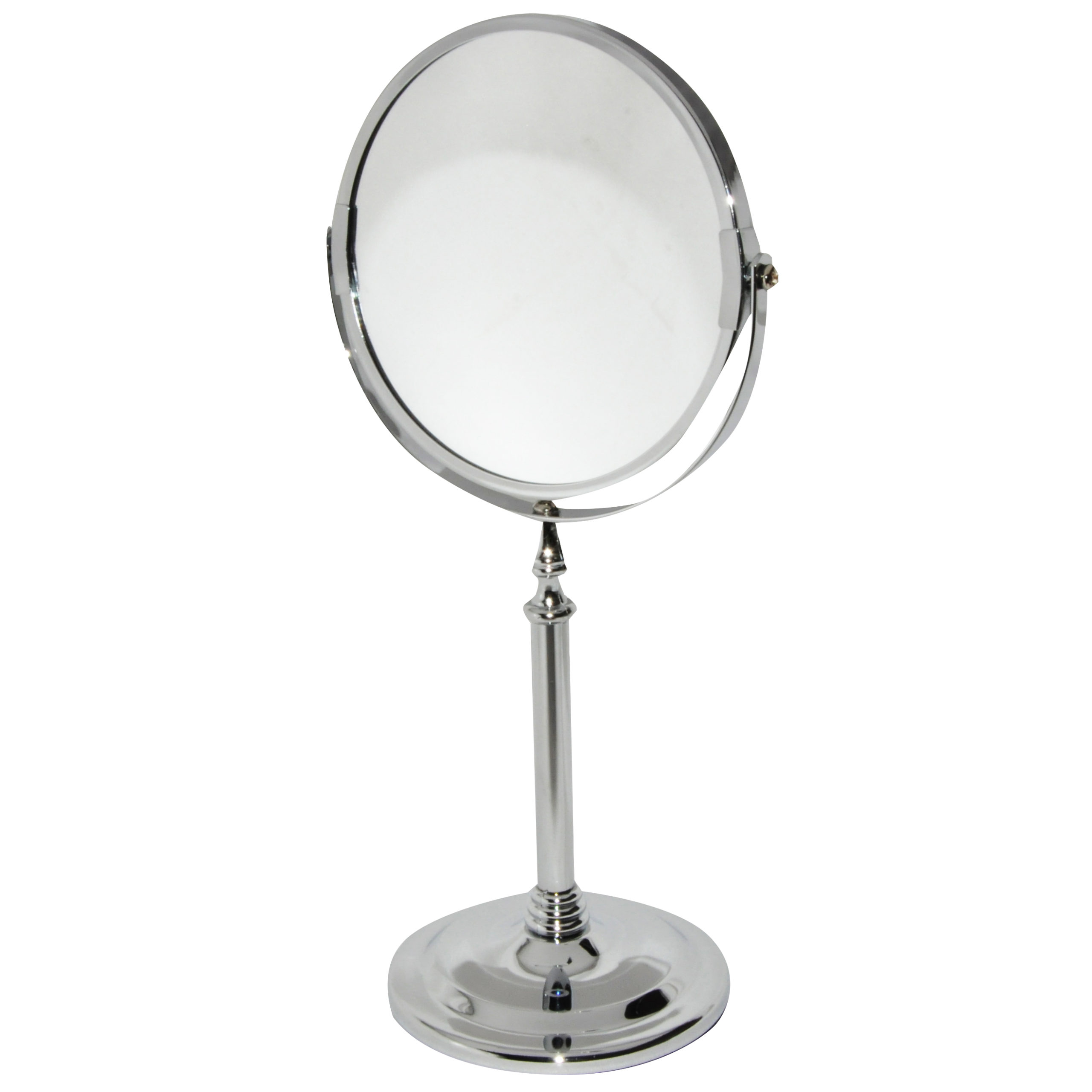 ESPEJO METAL C/PIE REDONDO 2X (33 CM ALTO)