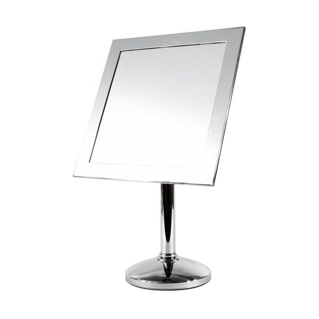 ESPEJO METAL CUADRADO C/PIE 20 CM