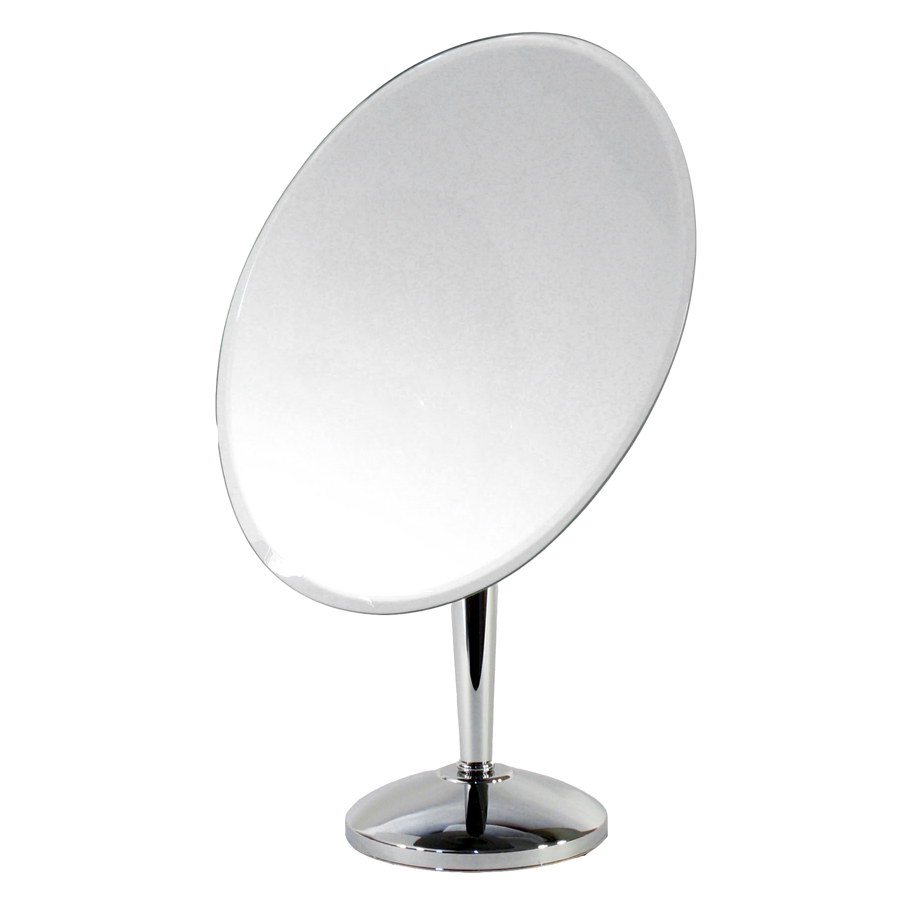 ESPEJO METAL OVALADO C/PIE 27CM
