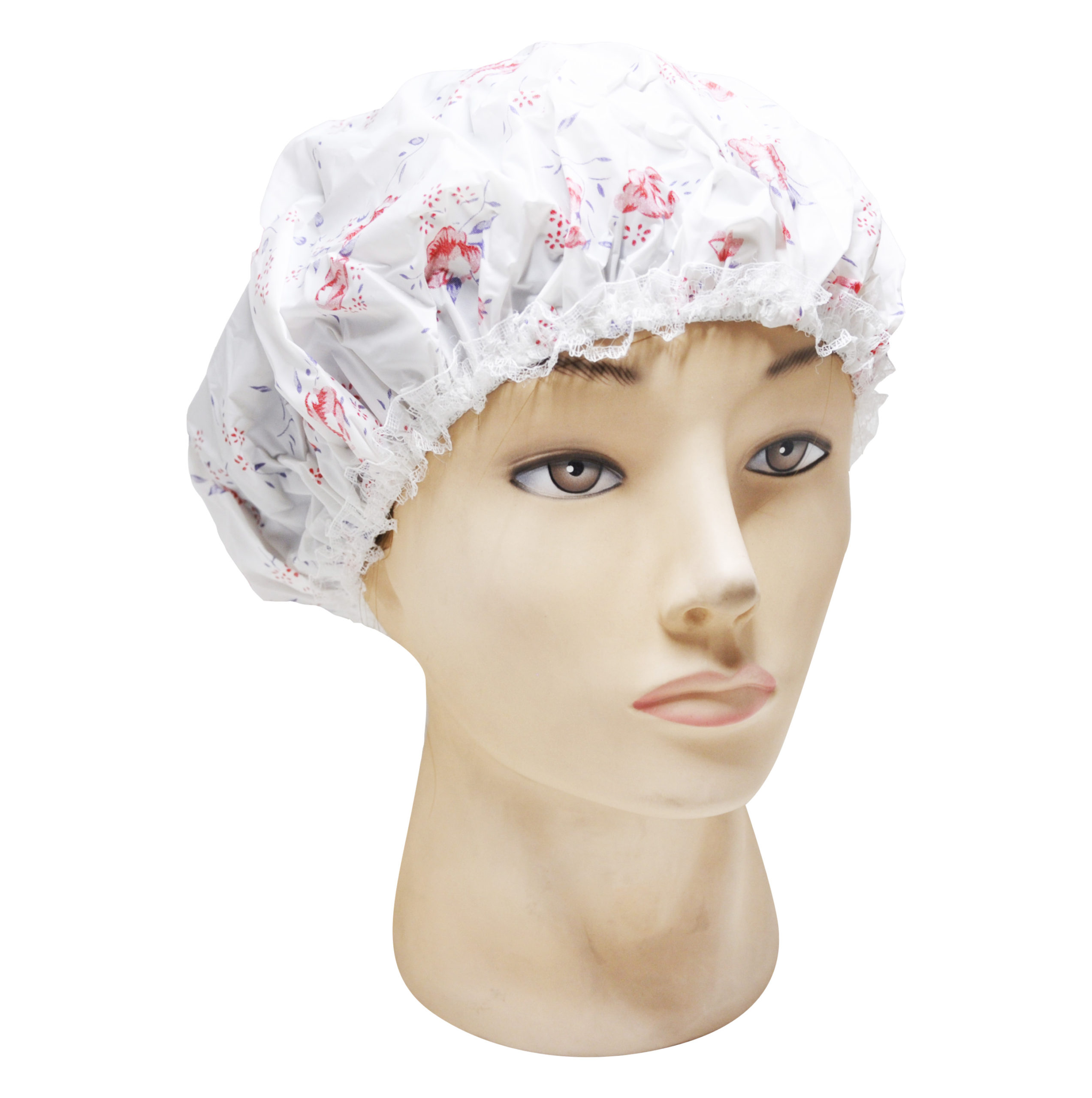 GORRO DE DUCHA FLOREADO C/PUNTILLA