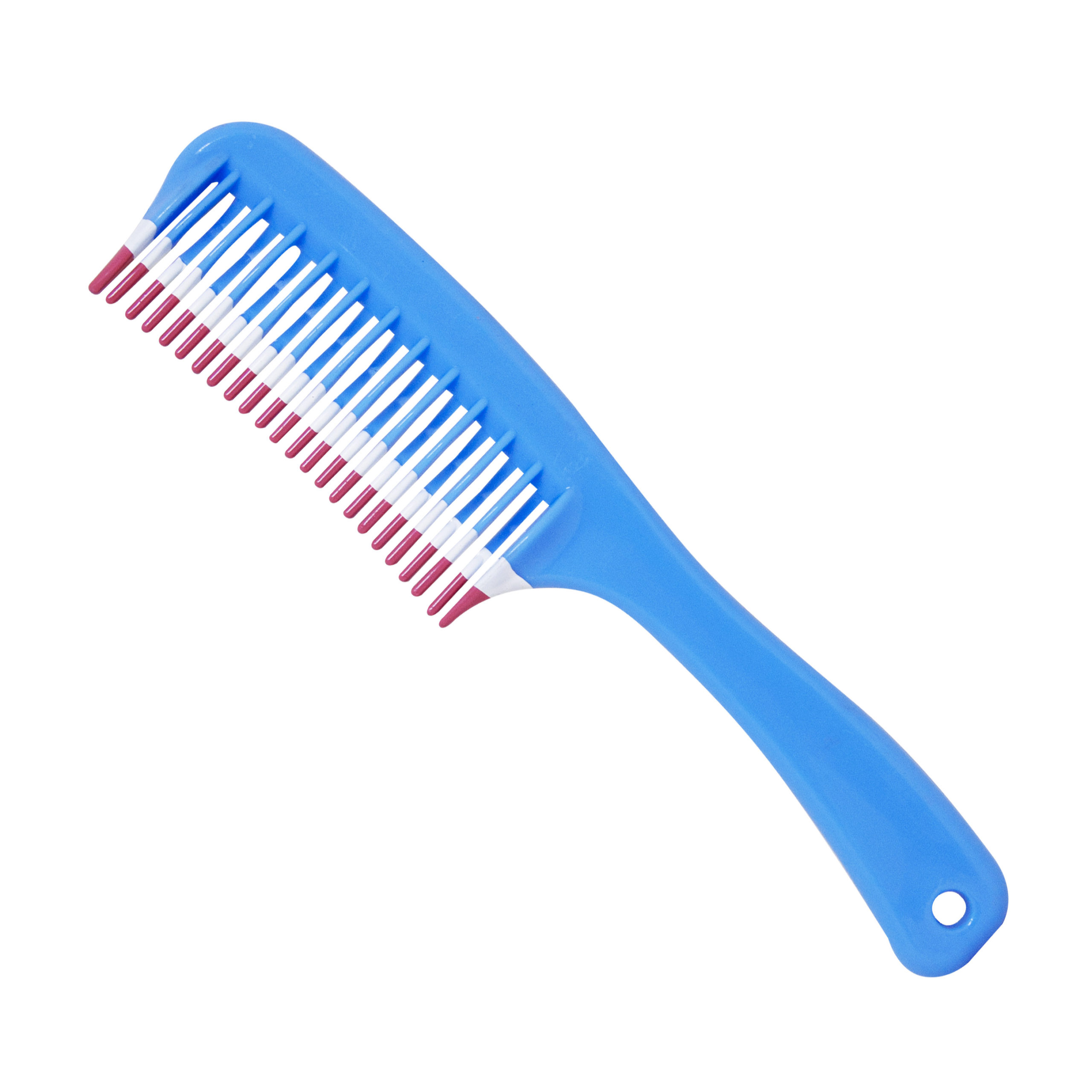 PEINE DOBLE DIENTE C/MANGO COLOR