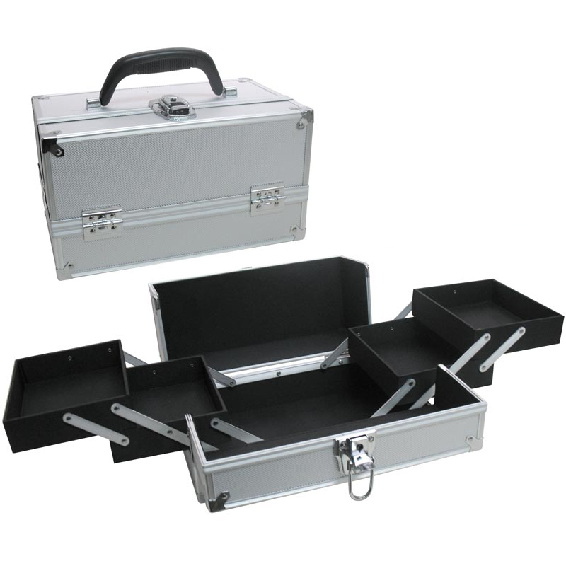 MALETIN DE ALUMINIO P/COSM (4 BJAS) 30.5X18.5X16.5