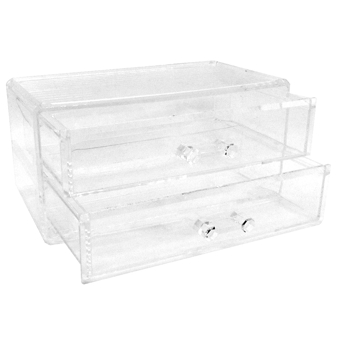 ORGANIZADOR ACRILICO 2 CAJONES (18X10X9)