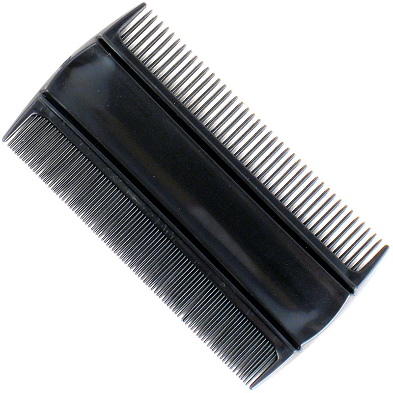 PEINE CASPERO DE PLASTICO NEGRO X 1