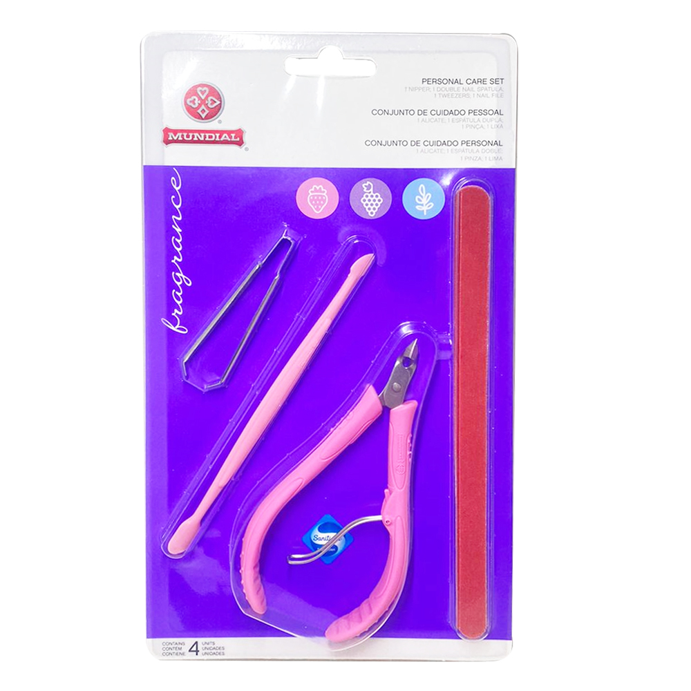 MUNDIAL KIT MANICURA CON FRAGANCIA X 4