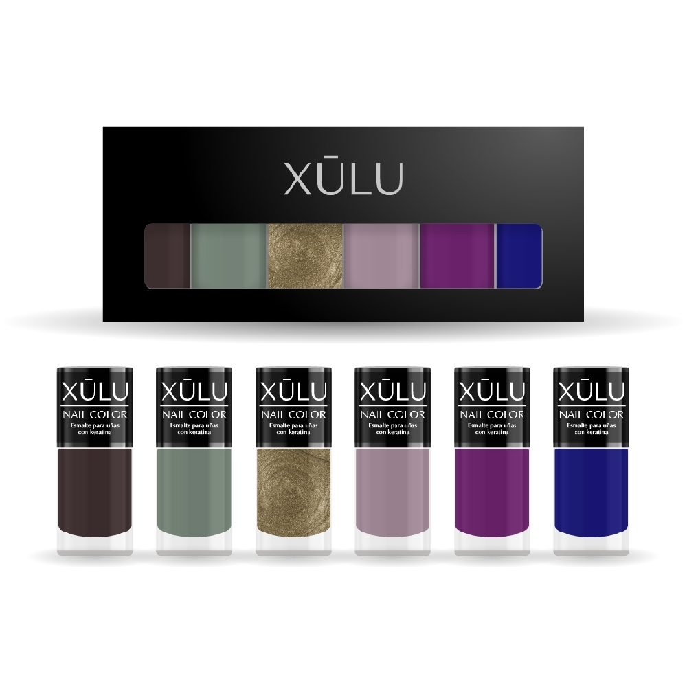 XULU PACK ESMALTES NAIL COLOR MYSTIQUE X 6