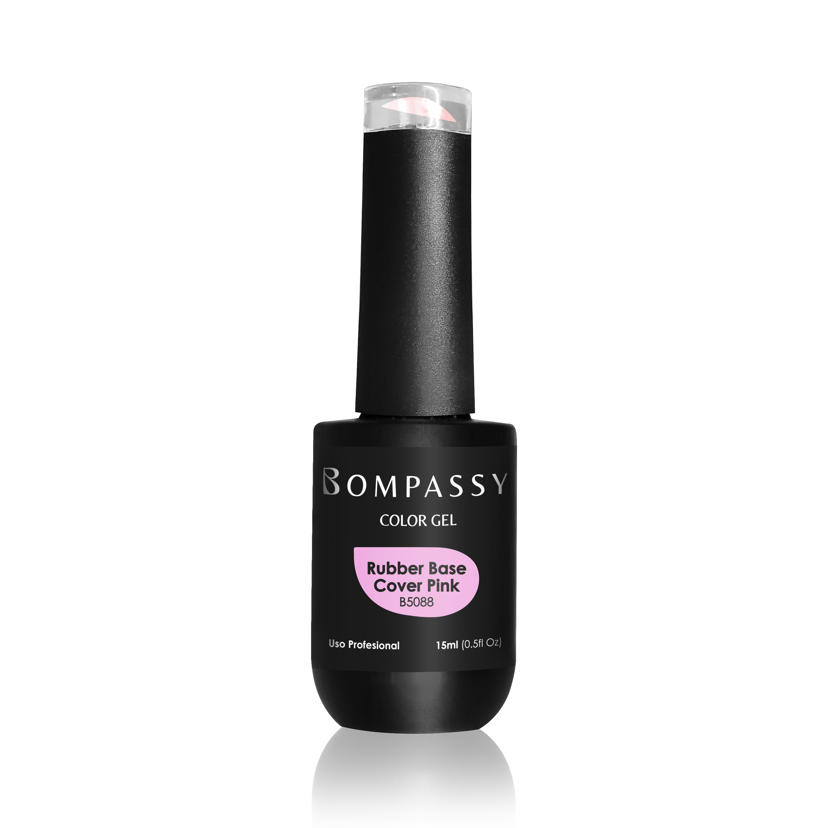 BOMPASSY RUBBER BASE COVER PINK 15ML