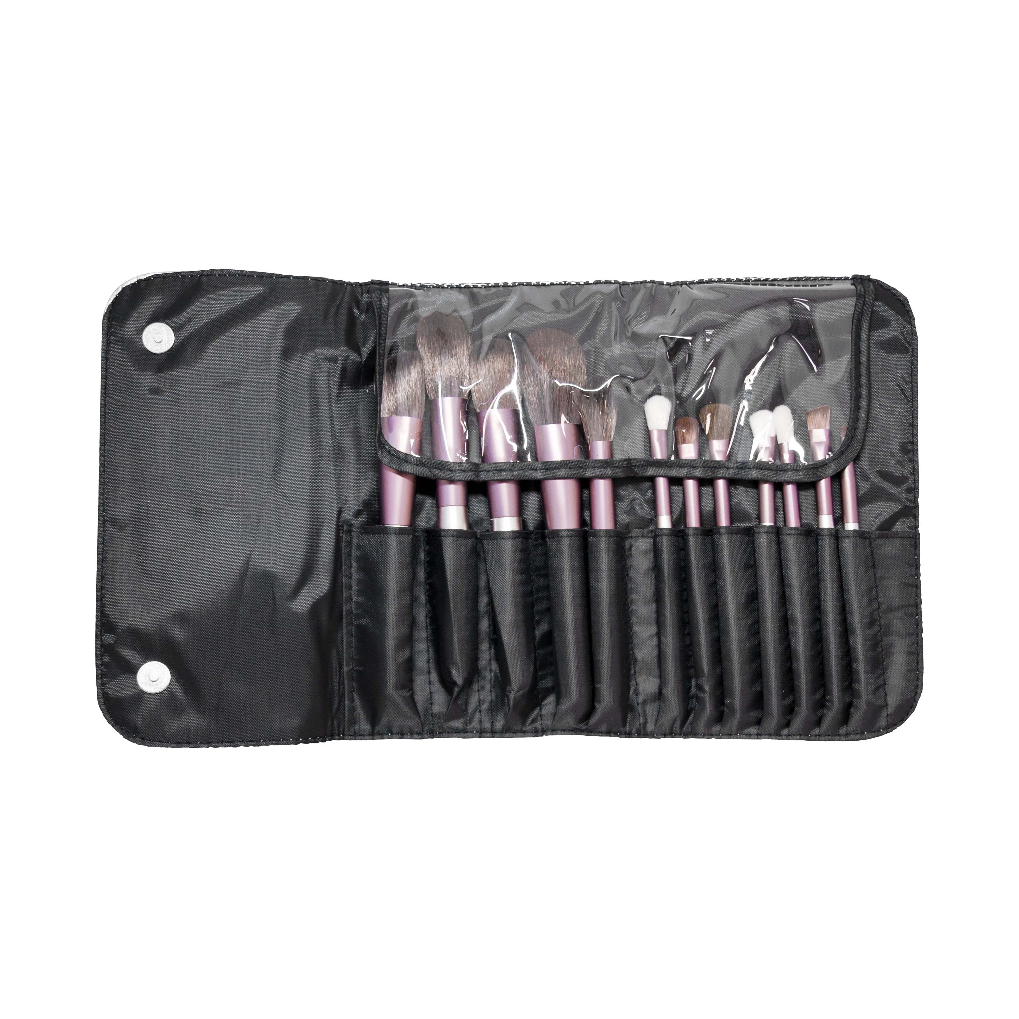 SET DE PINCELES X 12 ESTUCHE PLATEADO