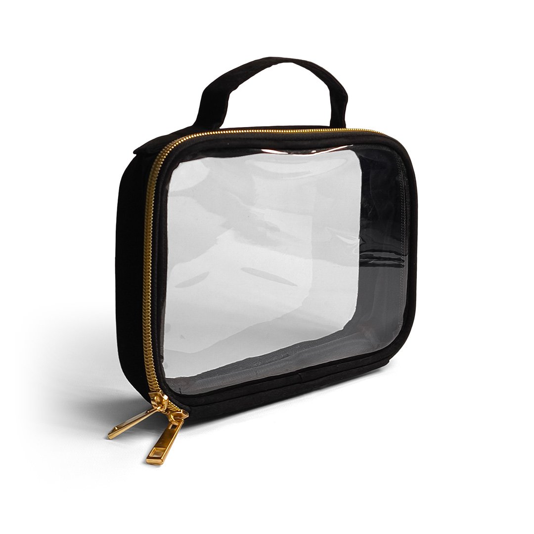 PORTACOSMETICO DOBLE VENTANA NEGRO