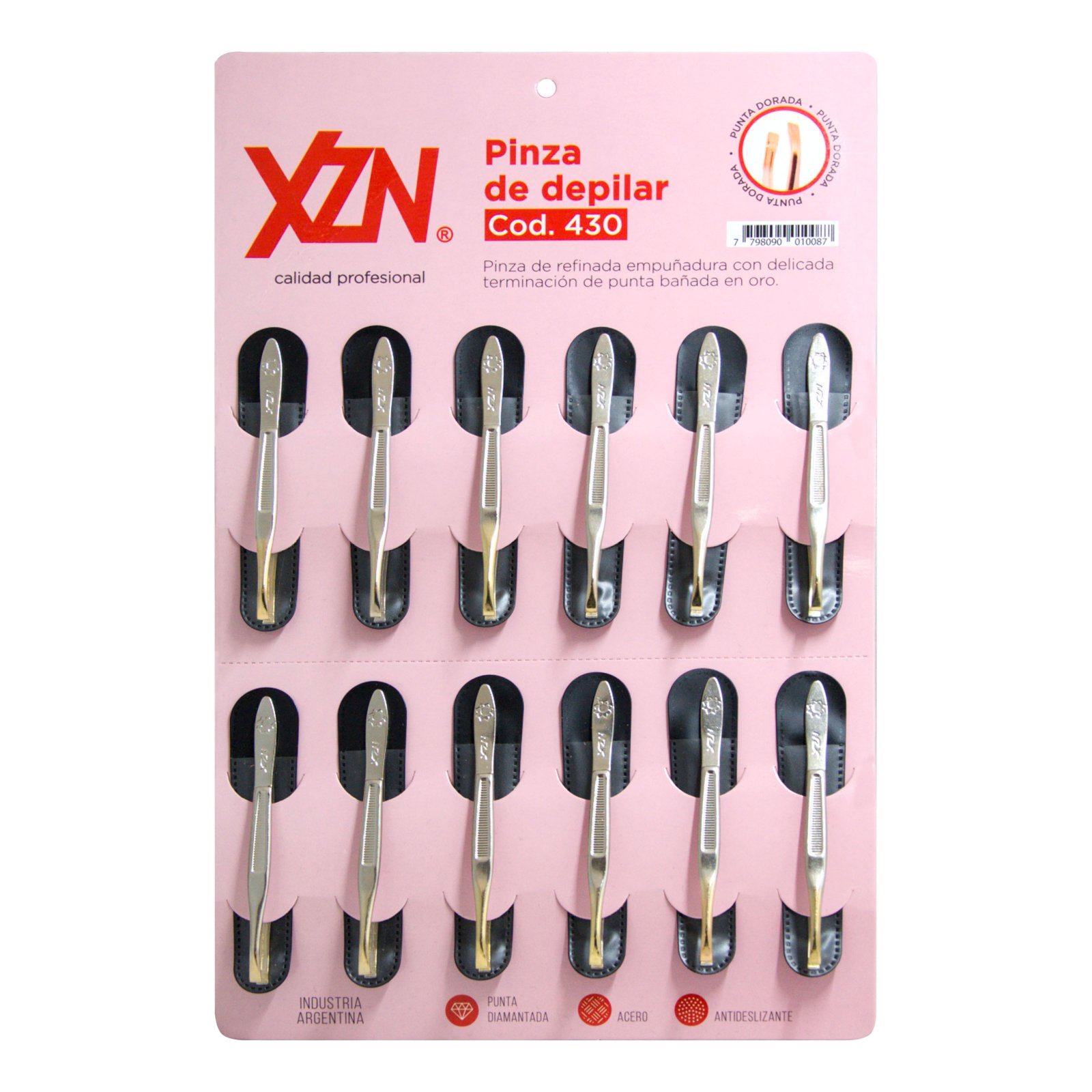 XZN PINZA P/DEP. PTA. DORADA X 12 U.